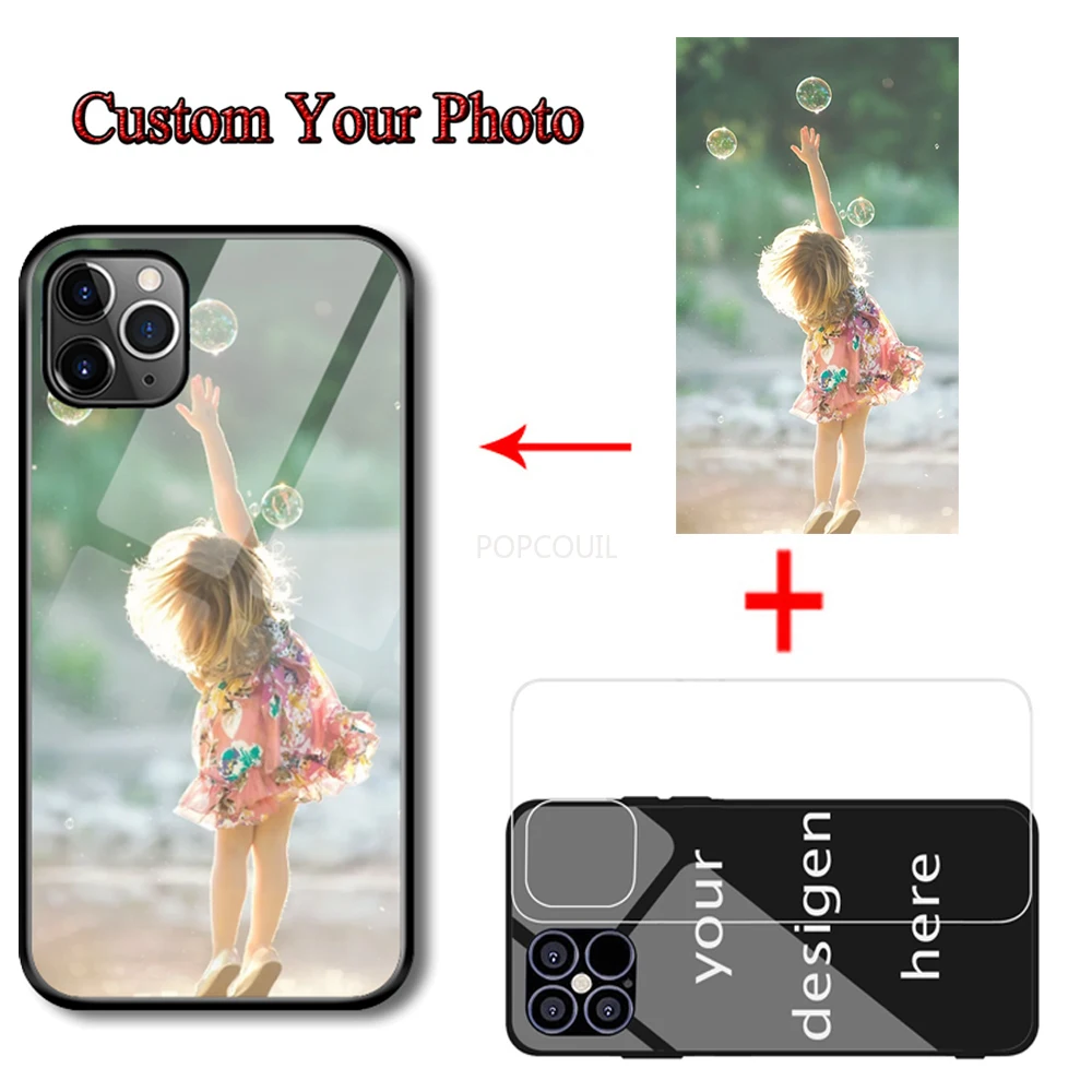 Индивидуальный персонализированный стеклянный чехол из ТПУ для телефона IPhone 14 6 7