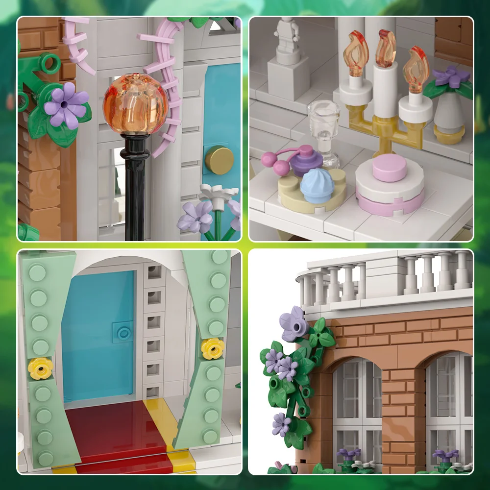 MOC Бриджертоны Художественный музей Модель Строительные блоки Город Вид на улицу