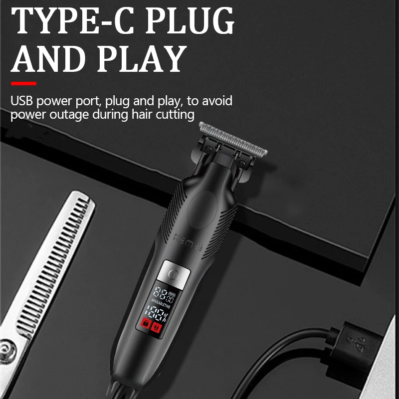 Мужская Профессиональная Беспроводная Машинка для стрижки волос от Kemei
