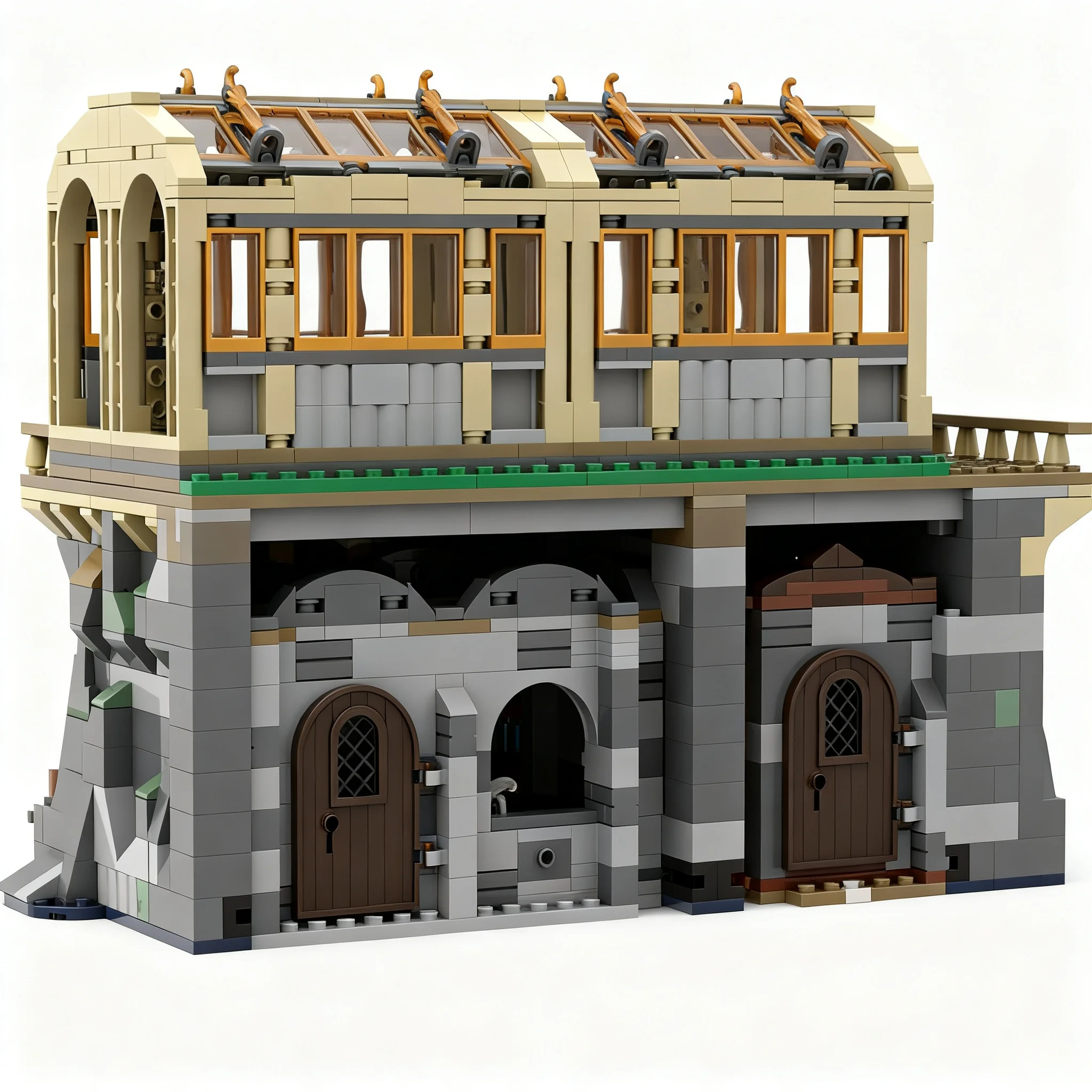 Фото 533 детали MOC Магический замок: База для изучения трав, модель Гарри, строительные блоки, рождественский подарок, игрушки для сборки, образовательная идея №1
