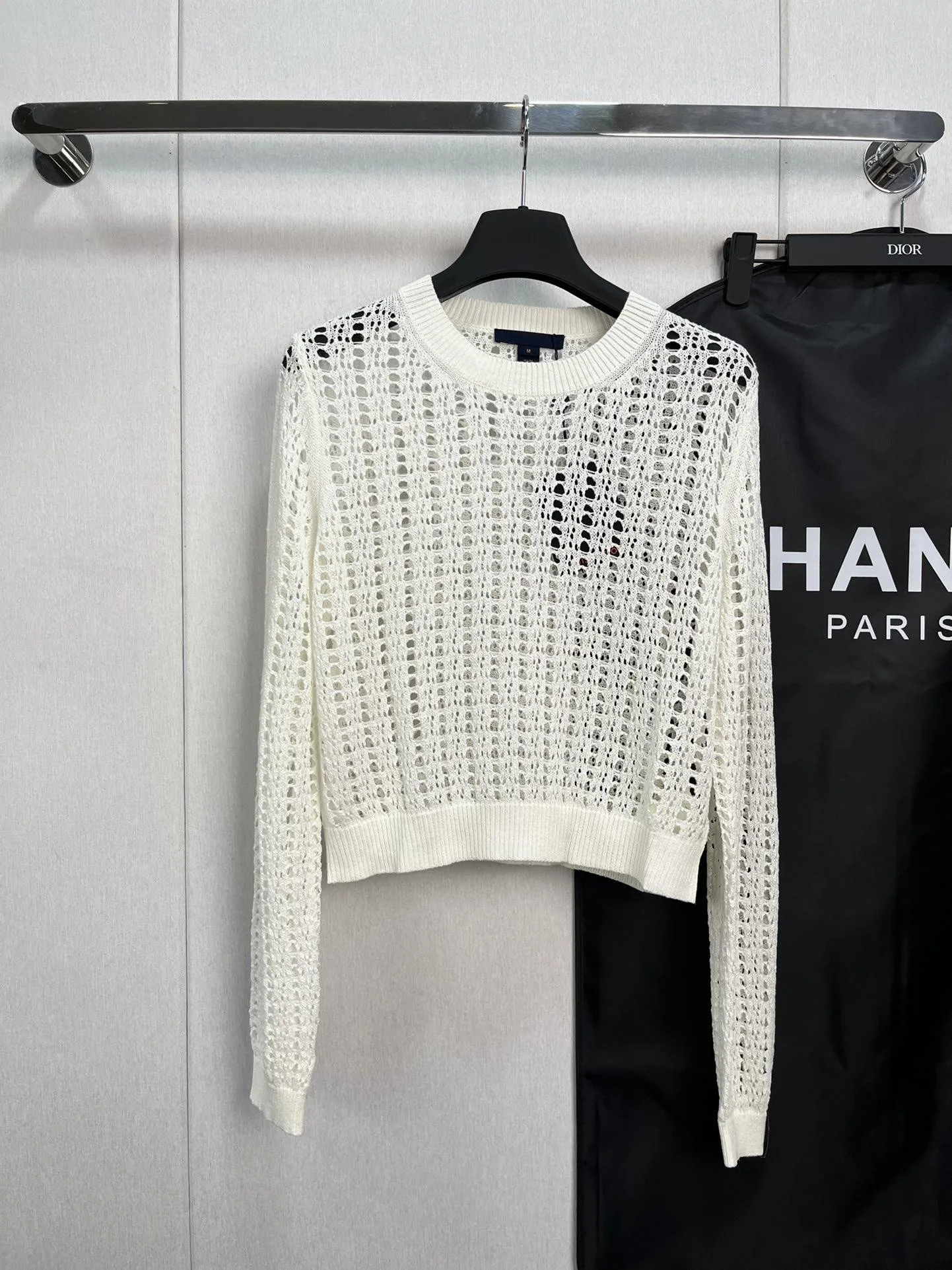 

23 New Solid Color Lazy Hollow Long Sleeve Sunscreen Knit Pullover Women