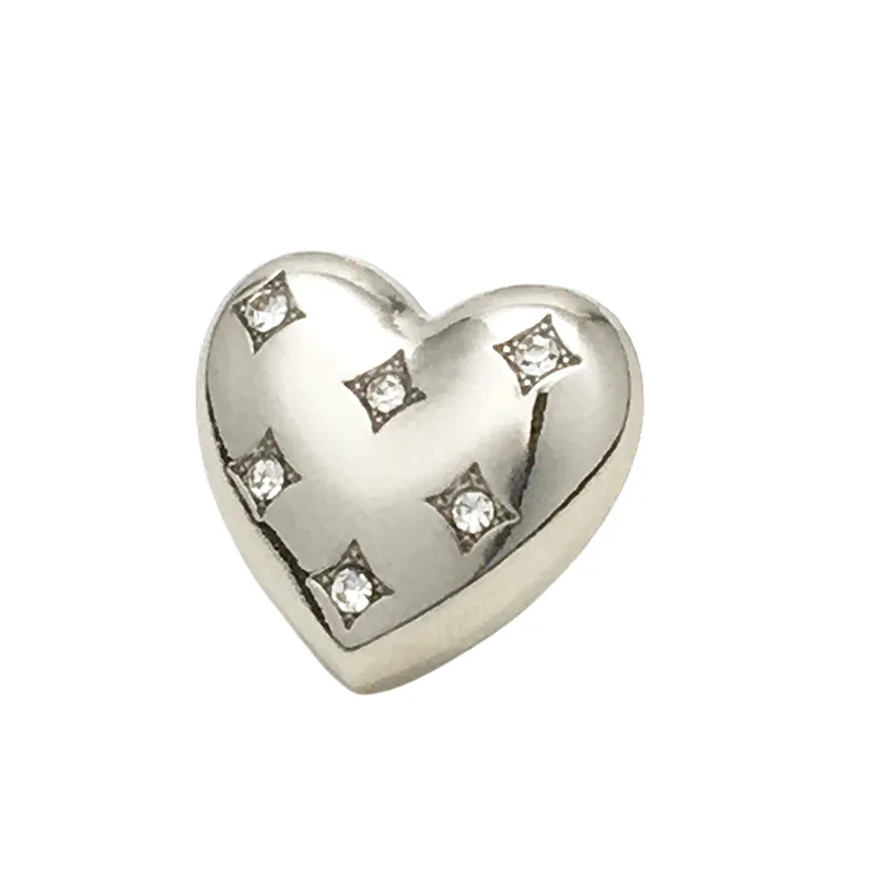 Металлические пуговицы в форме сердца 4 шт