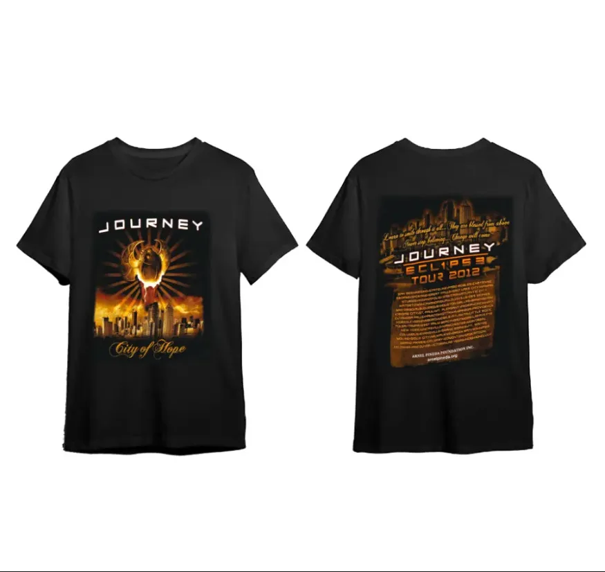 Винтажный Браслет Journey Band City Of Hope Tour 2012 черная футболка подарки для фанатов