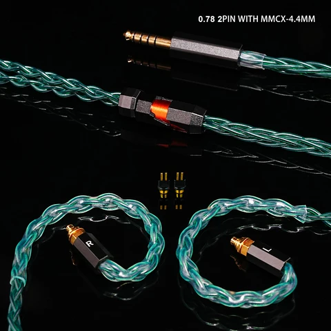Yongse Glory однокристаллический посеребренный Медный + графеновые наушники обновленный кабель, сменный штифт (0,78 2pin + MMCX) для предстоящих