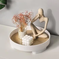 modern decorative trays home decor round storage tray organizer storage box table vase aromatherapy stand candlestick stand