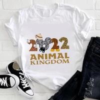 2022 animal kingdom printed t shirt disney mickey element fashion pop instagram clothes fall summer zoo trip tee shirt women