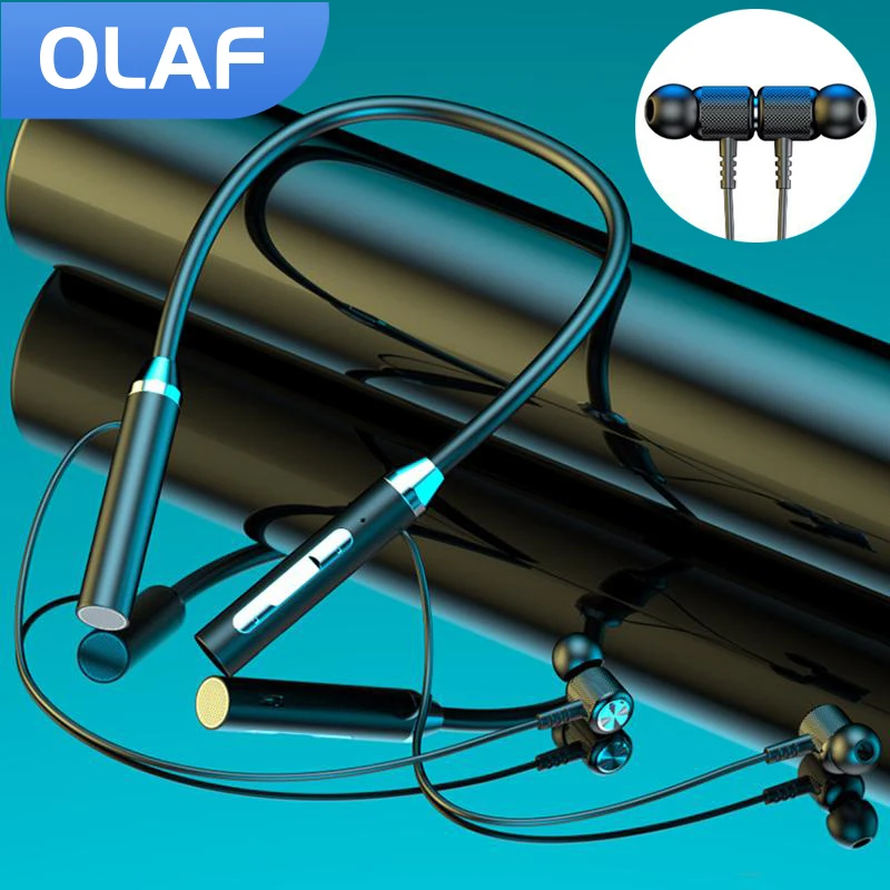 Bluetooth V5.0 беспроводные наушники спортивные с микрофоном шумоподавление Шейная