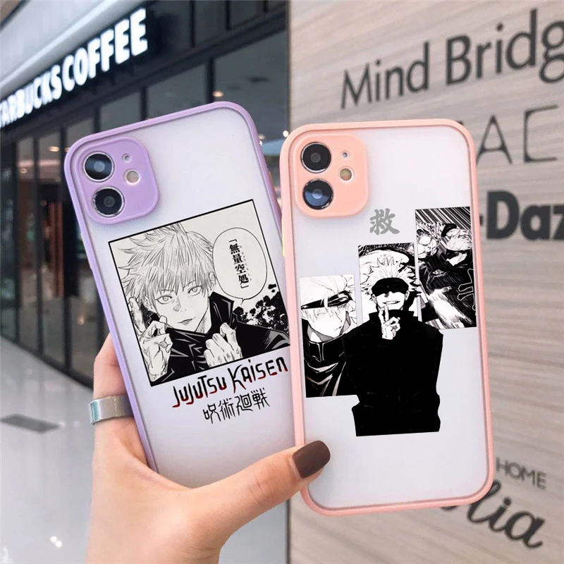 

Jujutsu Kaisen Satoru Gojo Comics Phone Case for iPhone 11 12 13 14 Mini Pro Max 7 8 Plus X Xs Max XR Cover Anime Fundas Coque