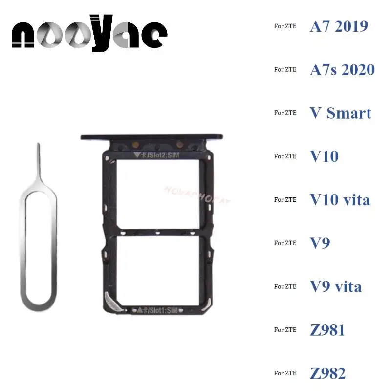 

TOP SIM Card Tray For ZTE Blade A7 A7s 2019 2020 V Smart V10 V9 Vita Z981 Z982 Sim Holder Slot Adapter Reader Pin