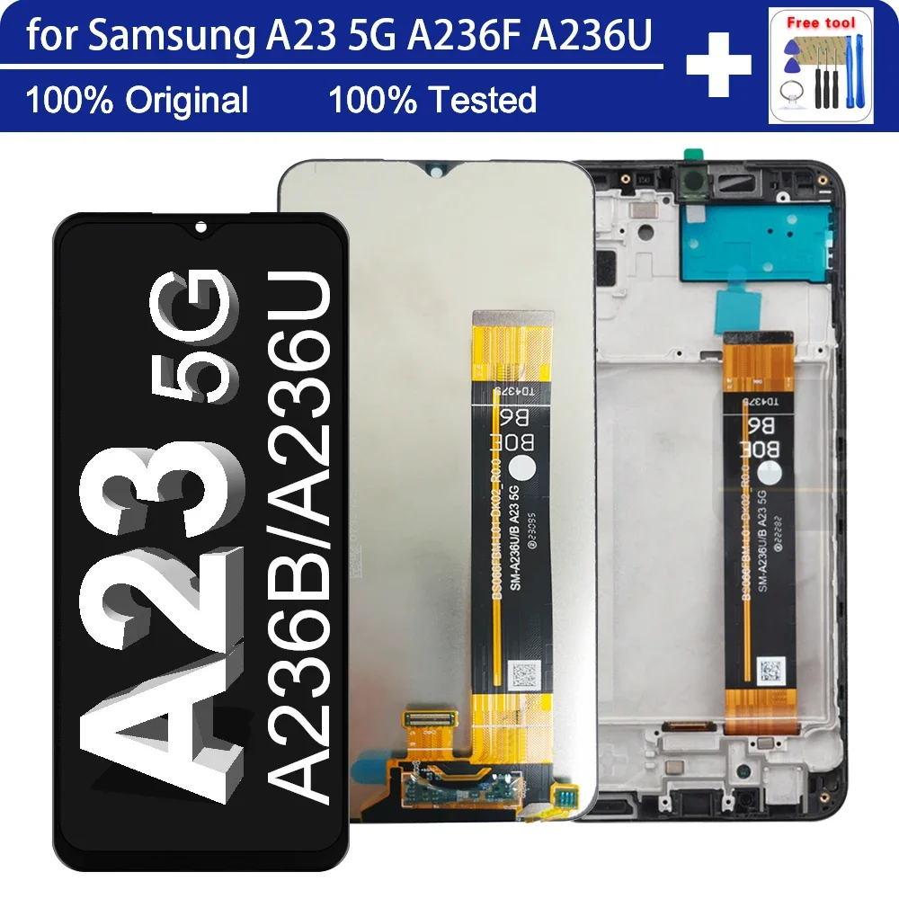 Lcd Originale Da 6.6 "Per Samsung Galaxy A23 5G Display Lcd Touch Screen Per Samsung A23 Sostituzione Display A236U A236F A236B/Ds