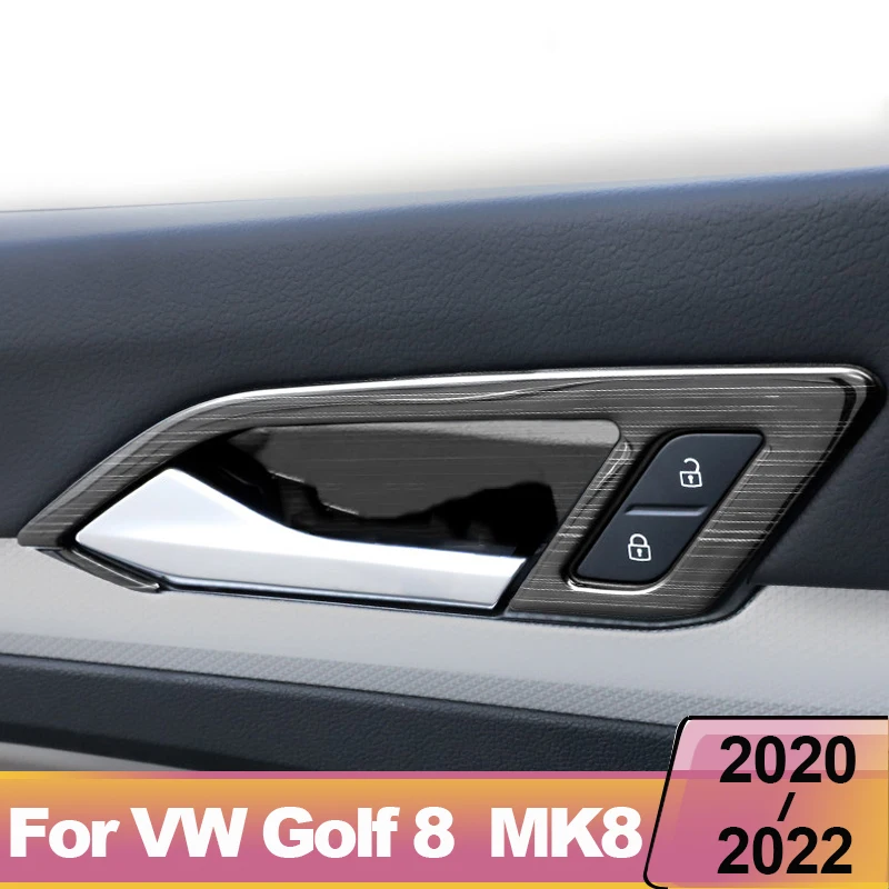 

Наклейка из нержавеющей стали на внутреннюю дверную ручку для Volkswagen VW Golf 8 MK8 2020 2021 2022