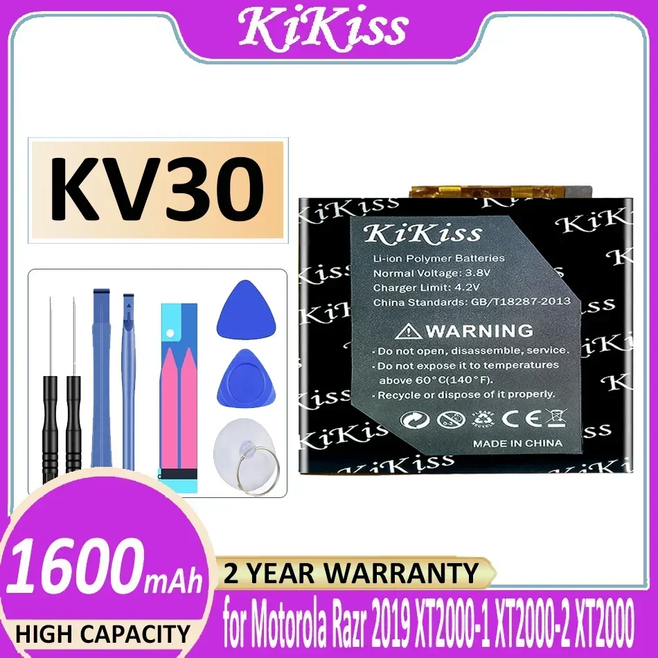 Аккумулятор KiKiss KV30 KV40 1600 мАч/1650 мАч для Motorola Moto Razr 2019 XT2000-1 XT2000 Voyager SB18C40007