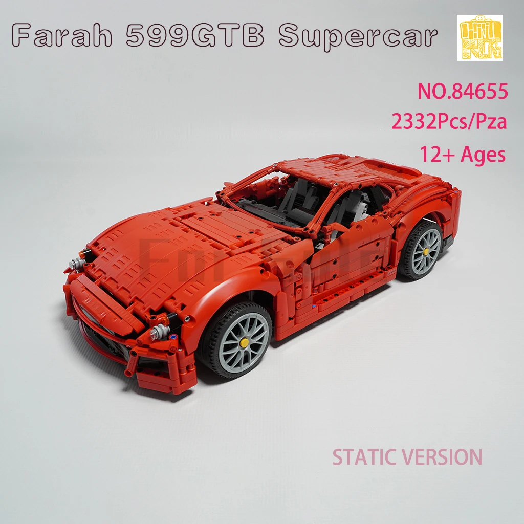 

Moc 84655 Farah 599GTB Supercar Running Static Version Model With PDF Drawings Building Blocks Bricks Birthday Christmas Gift