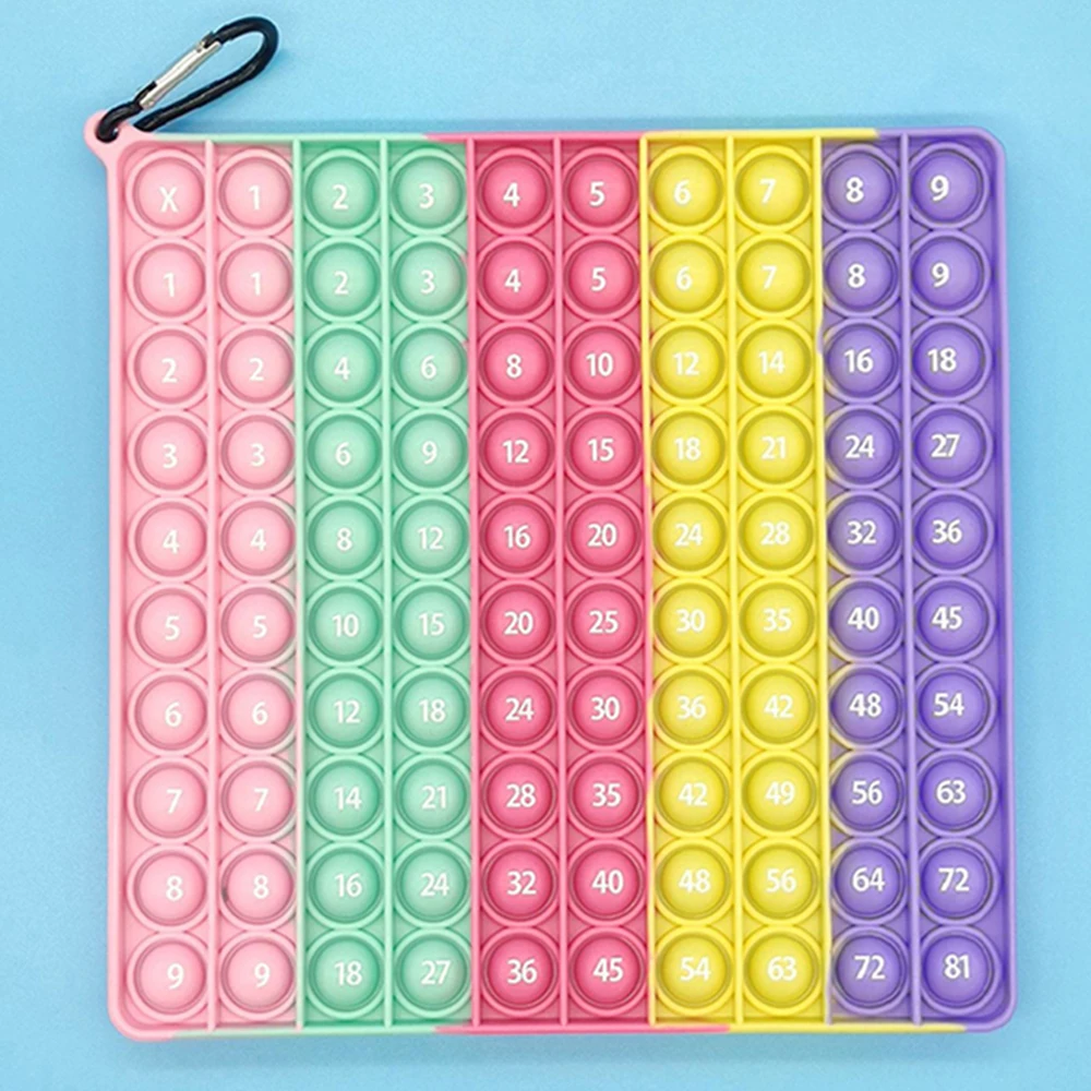 Фиджет-игрушка цветные математические столы умножение пузырьков игры 100