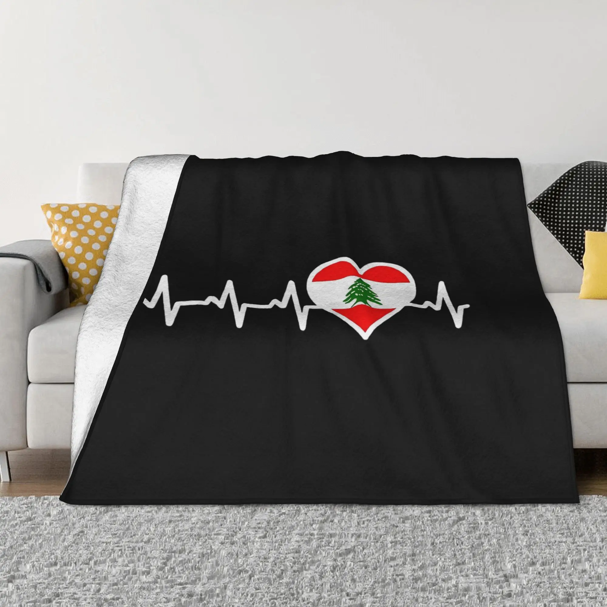 Ливанский флаг ливанские корни одеяло с сердцебиением чехол коралловый флис