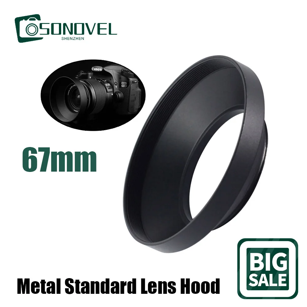

67mm Metal Wide Angle Lens Hood Cover Protector for Nikon Sony Fujifilm Canon EOS 1300D 800D 760D 750D 700D 650D 77D Accessories