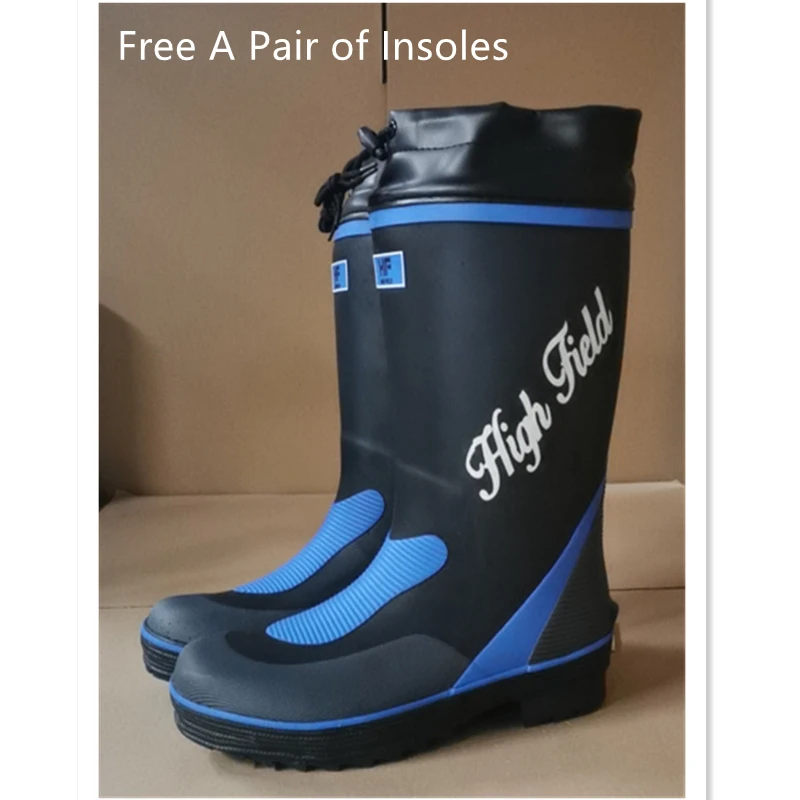 Outdoor Waterproof Fishing Hunting Waders Rubber Sole Boots Anti-slip Rock Upstream Shoes Fly Fishing Camping Hiking Rain Boots