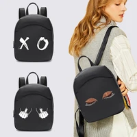 small backpacks women fashion chest printing female mini school bags black rucksack for girls 2022 new casual backpack
