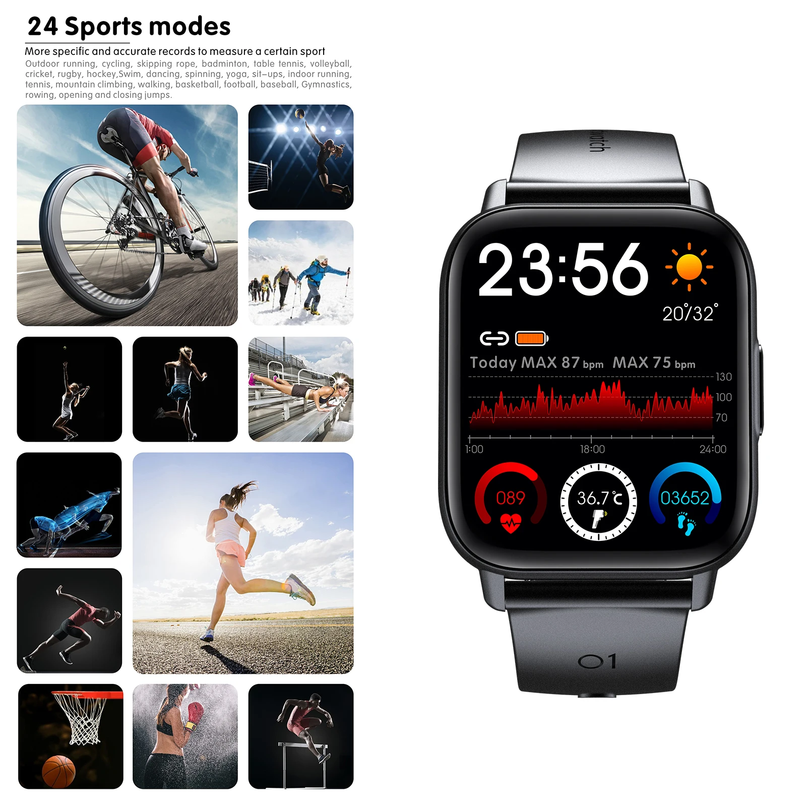 

new Men Women Sport Smart Watch Smartwatch Bracelet Temperature Sleep Health Monitoring 1.70 Hd Large Screen Sport Watch