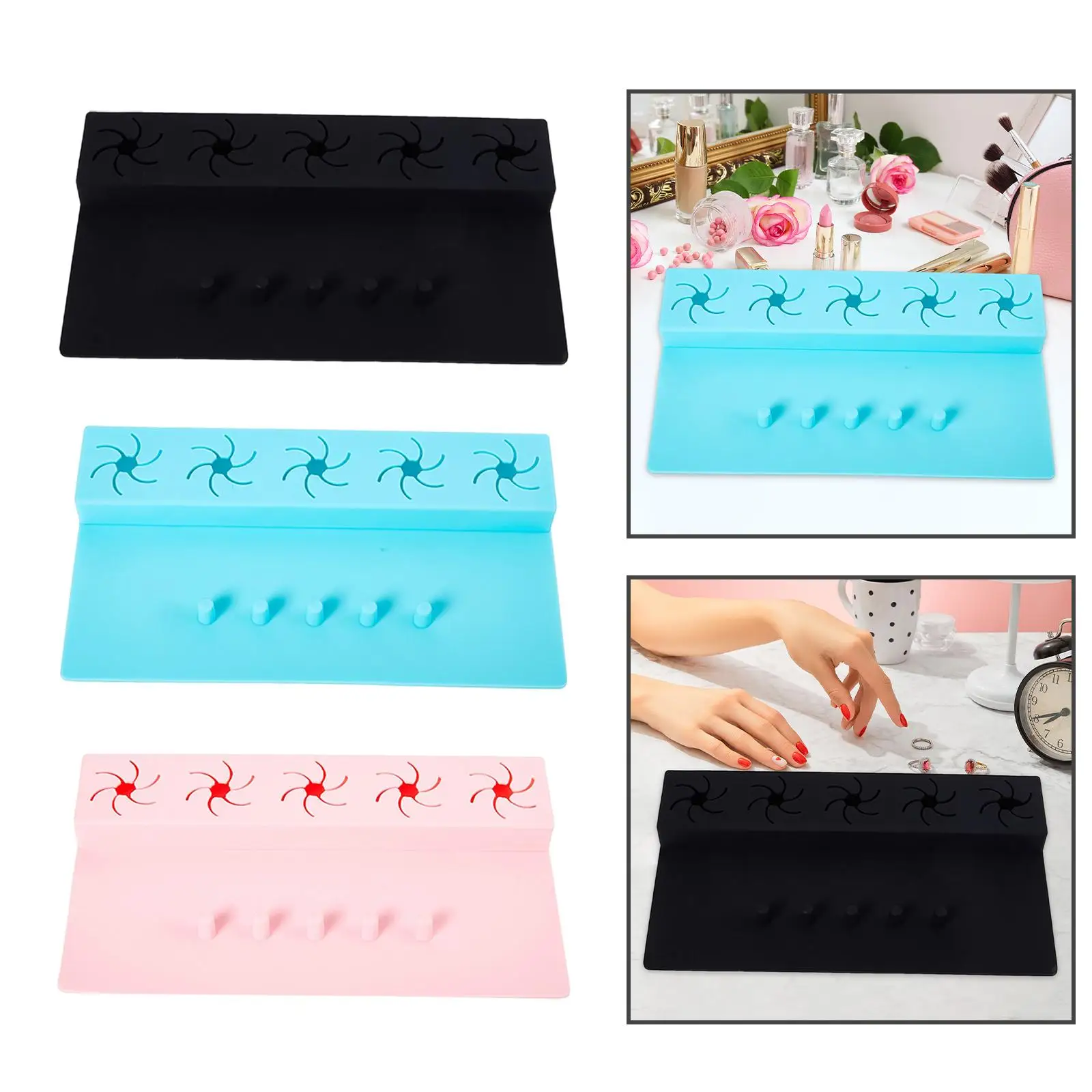 

Multifunctional Nail Polishing Holder Easy to Use Silicone Durable for Home