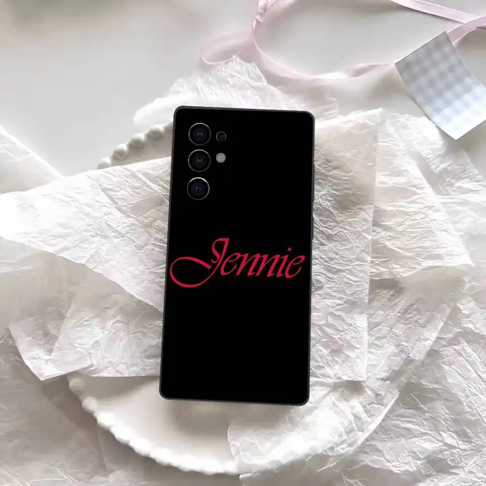 Чехол для телефона Cute Word Jennie-e для Samsung S26,25,24,21,22,21,20,10,9,8,7,6,5,Ultra,Plus,Fe,Lite Black Shell (art.: 3920dc30cbbde) - 3920dc30cbbde