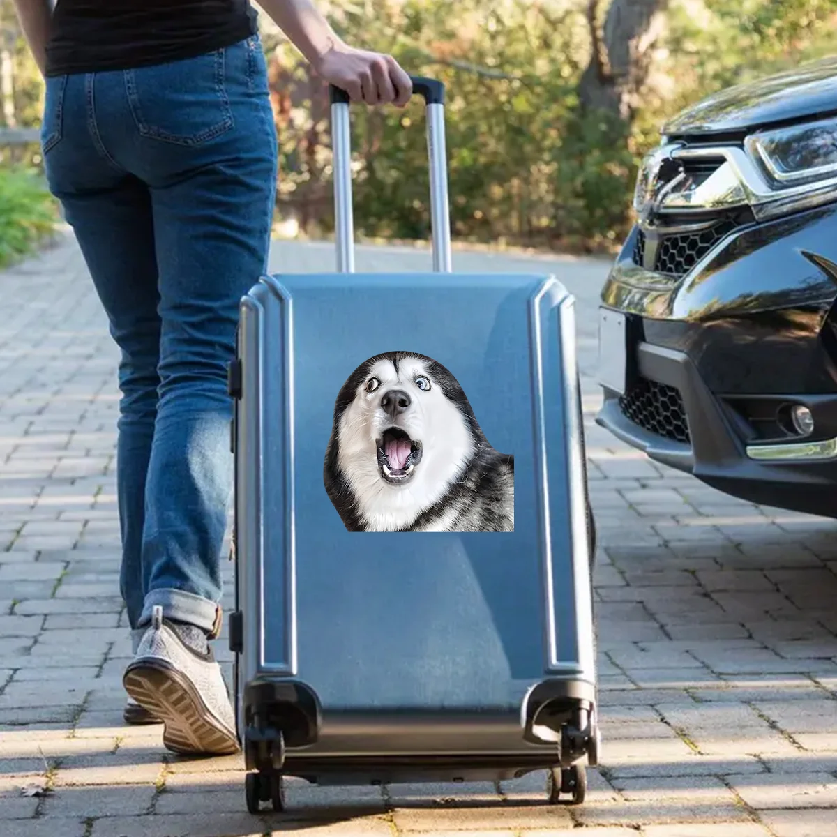 1 шт.-15x16 см. Используйте наших милых забавных и юмористических наклеек Хаски для