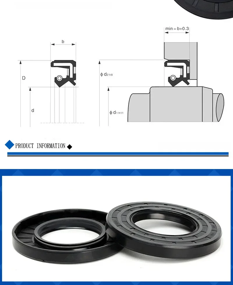 Нитриловый резиновый сальник с двойной кромкой TC/TG/FB портативная мойка высокого