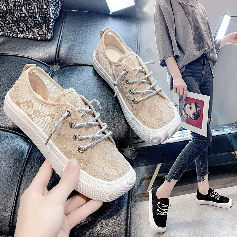 

Ugly Cute Mango Head Two Wear Mesh White Shoes Women's Summer New Korean Version Square Toe Flat Shoes All-match Casual