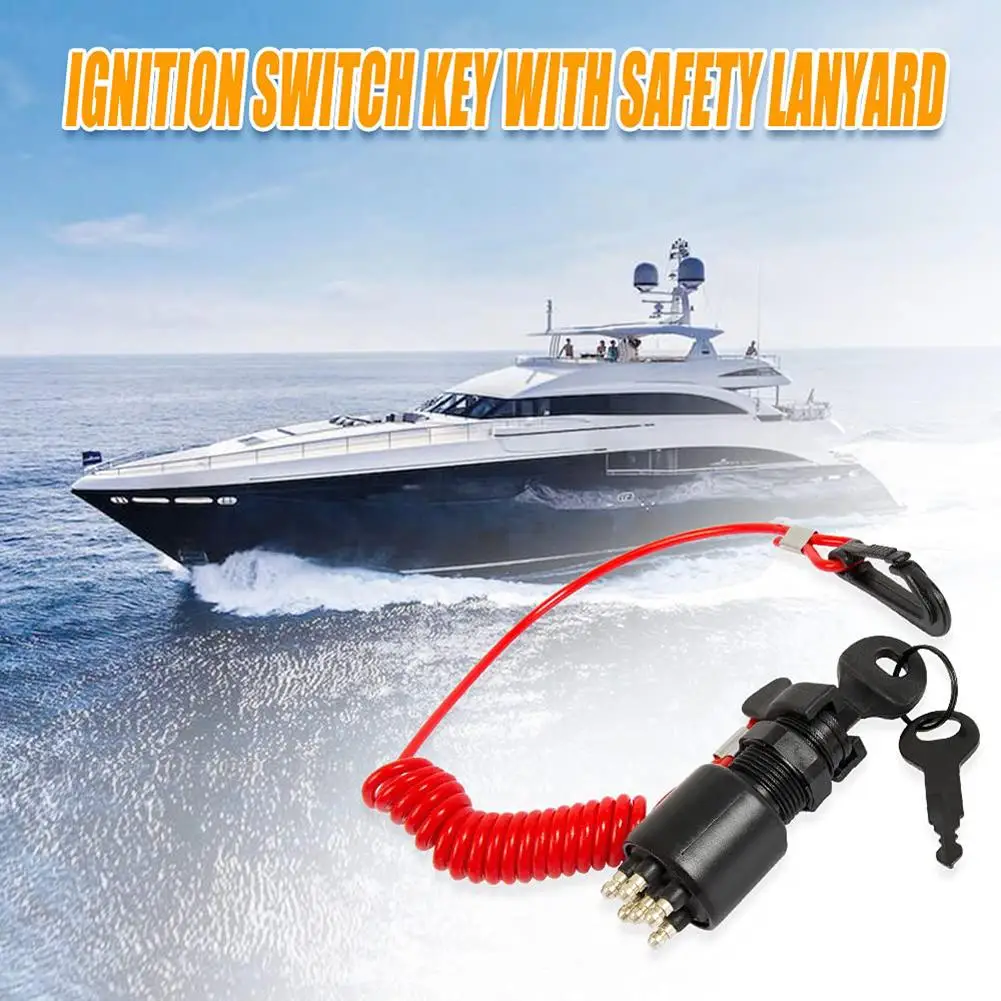 

1pcs Ignition Key Switch Lanyard Kit 5005801 175974 Compatible For For Evinrude Johnson Boats Parts & Accessories