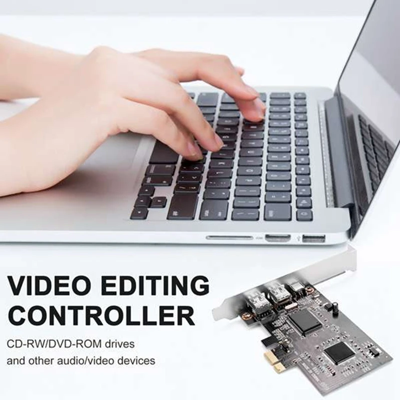 PCI Express X1 PCI-E Firewire 1394A IEEE1394 карта контроллера ПК + металл для настольного компьютера