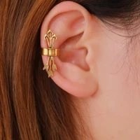 vintage single cross ear clip for men statement metal arrow no pierced ear bone cuff women fashion earrings 2019 unisex jewelry