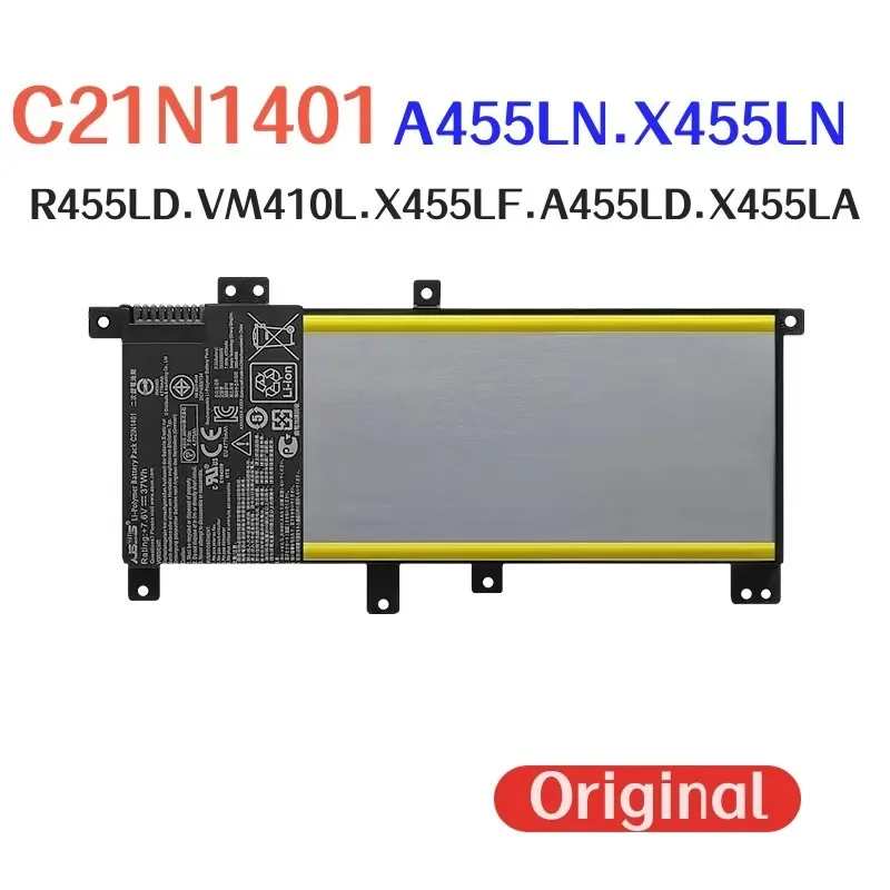 

100% original 4800mAh For ASUS C21N1401 A455LN X455LN R455LD VM410L X455LF A455LD X455LA laptop battery