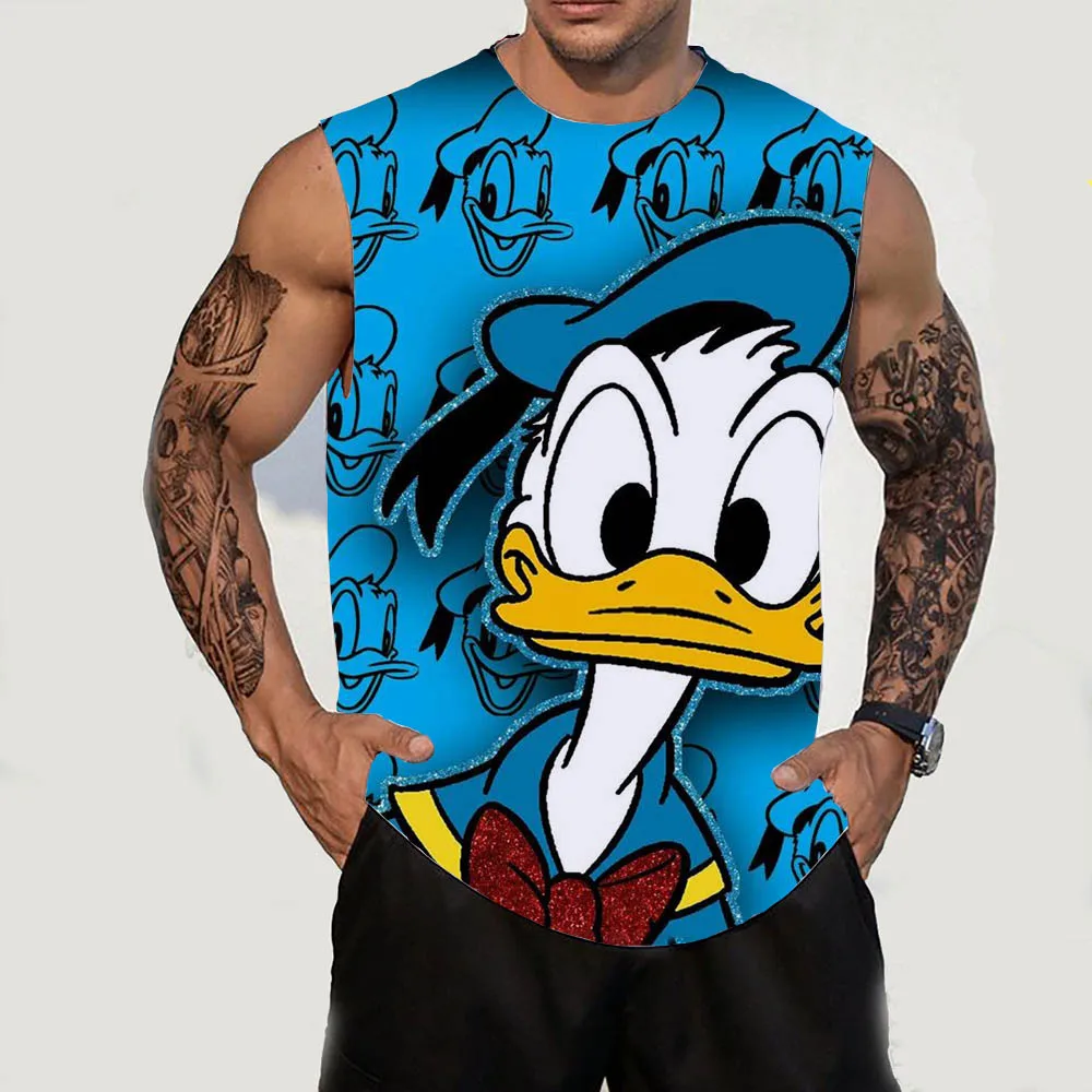 Майка MINISO с рисунком Дональда Дака мультяшный аниме 3D принт уличная одежда