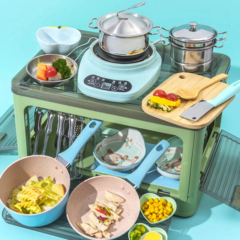 

Children's Day Children's Mini Kitchen Real Cooking Cooking Toys Girl Toy Coyer Suit 3 Boy 4 Play House