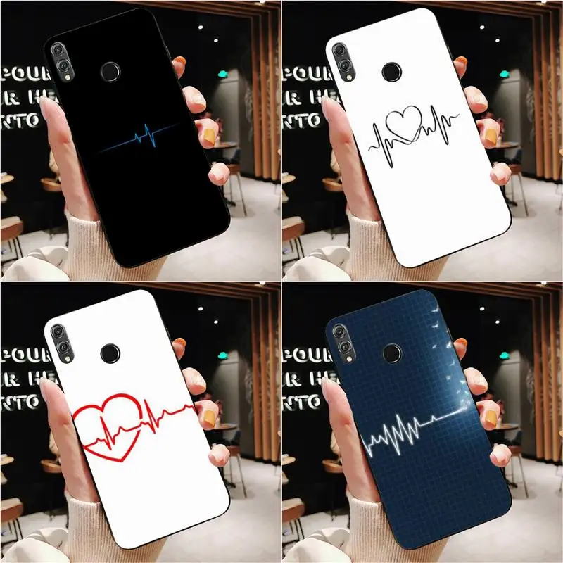 

ECG Heart Phone Case For Redmi 9A 8A 6A Note 9 8 10 11S 8T Pro Max 9 K20 K30 K40 Pro PocoF3 Note11 5G Case