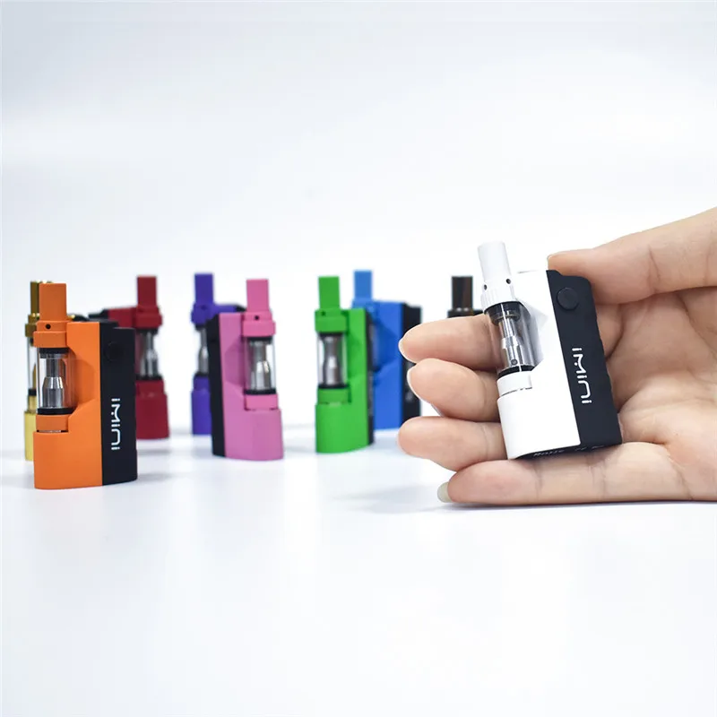 

E Cigarette lmini V1 Vape Pen 500mAh Battery Vaporizer Box Mod Kit 510 Thread Thick Oil Cartridges CBD Wax Atomizer Vape Smoke