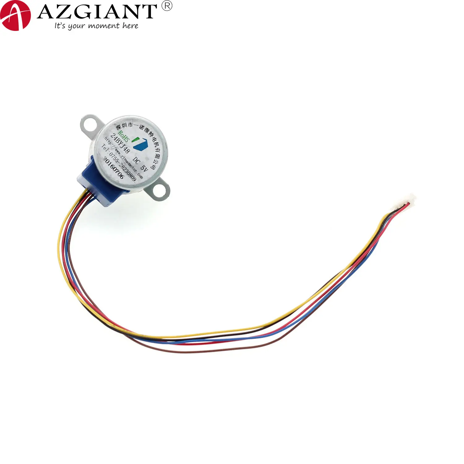 

24BYJ4 8-шаговый двигатель, 4-фазный 5-линейный шаговый двигатель постоянного тока 5 В, медленный микро шаговый двигатель