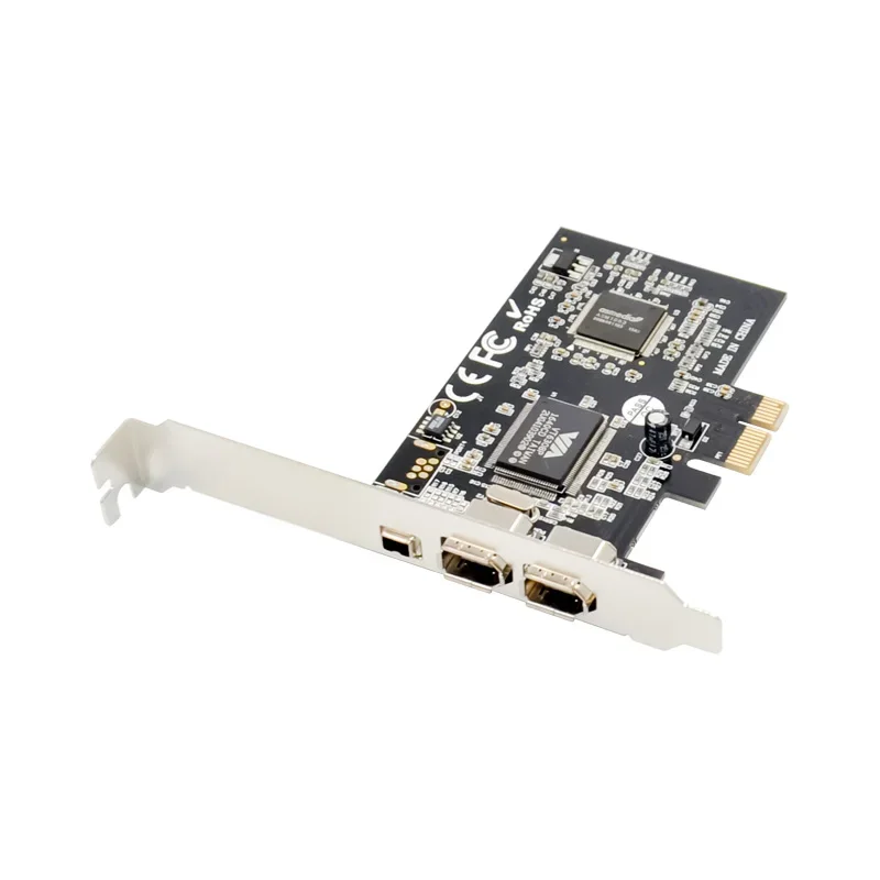 Карта контроллера PCI-E 1x для IEEE 3 PORTS 1394 Pcie Firewire 4-контактный 9-контактный адаптер VIA