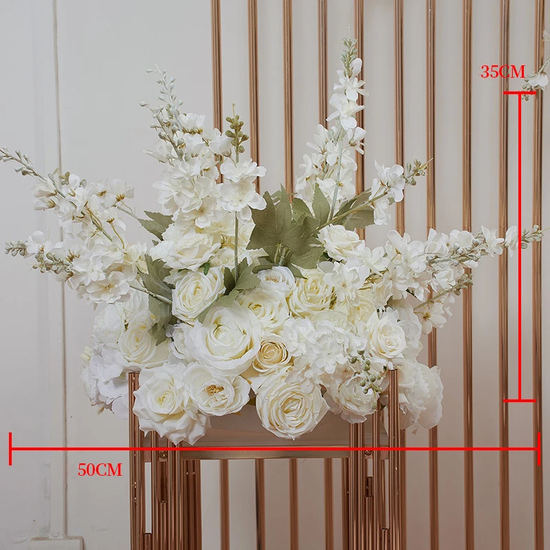 Белая Роза Delphinium искусственная Цветочная композиция Свадебная фотосессия