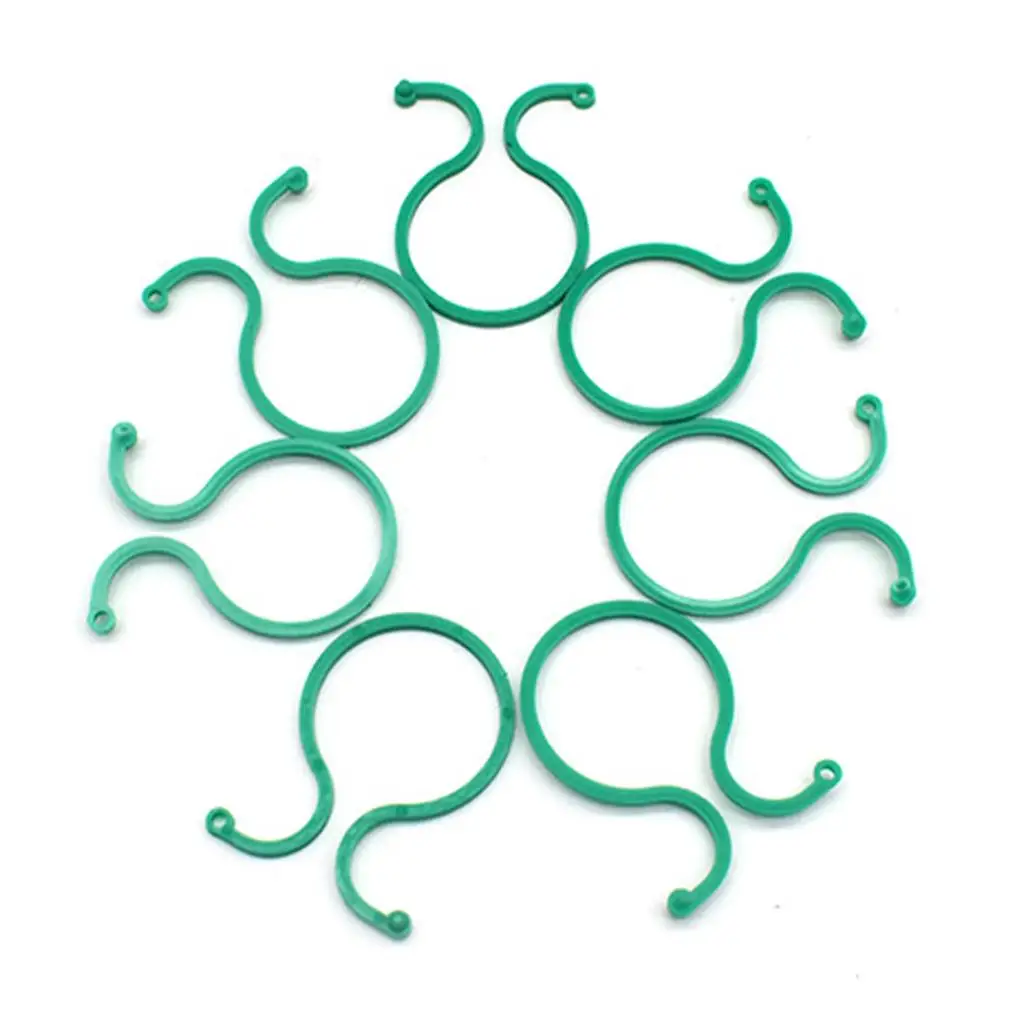 

50pcs Vine Growing Clips Adjustable Garden Plant Fix Rings Reusable Plastic Vegetable Upright Clamps
