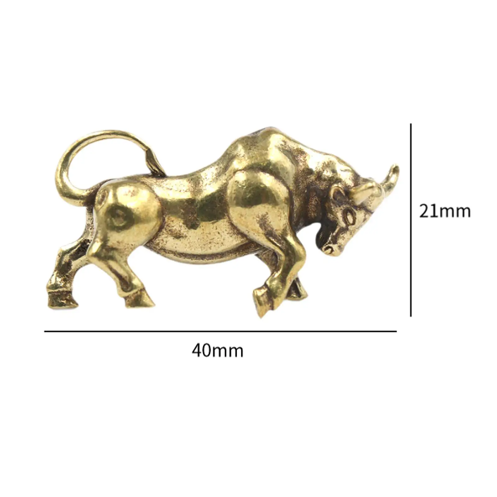 2шт латунный бык брелок кулон ремесла латунная статуя быка для чайного домика