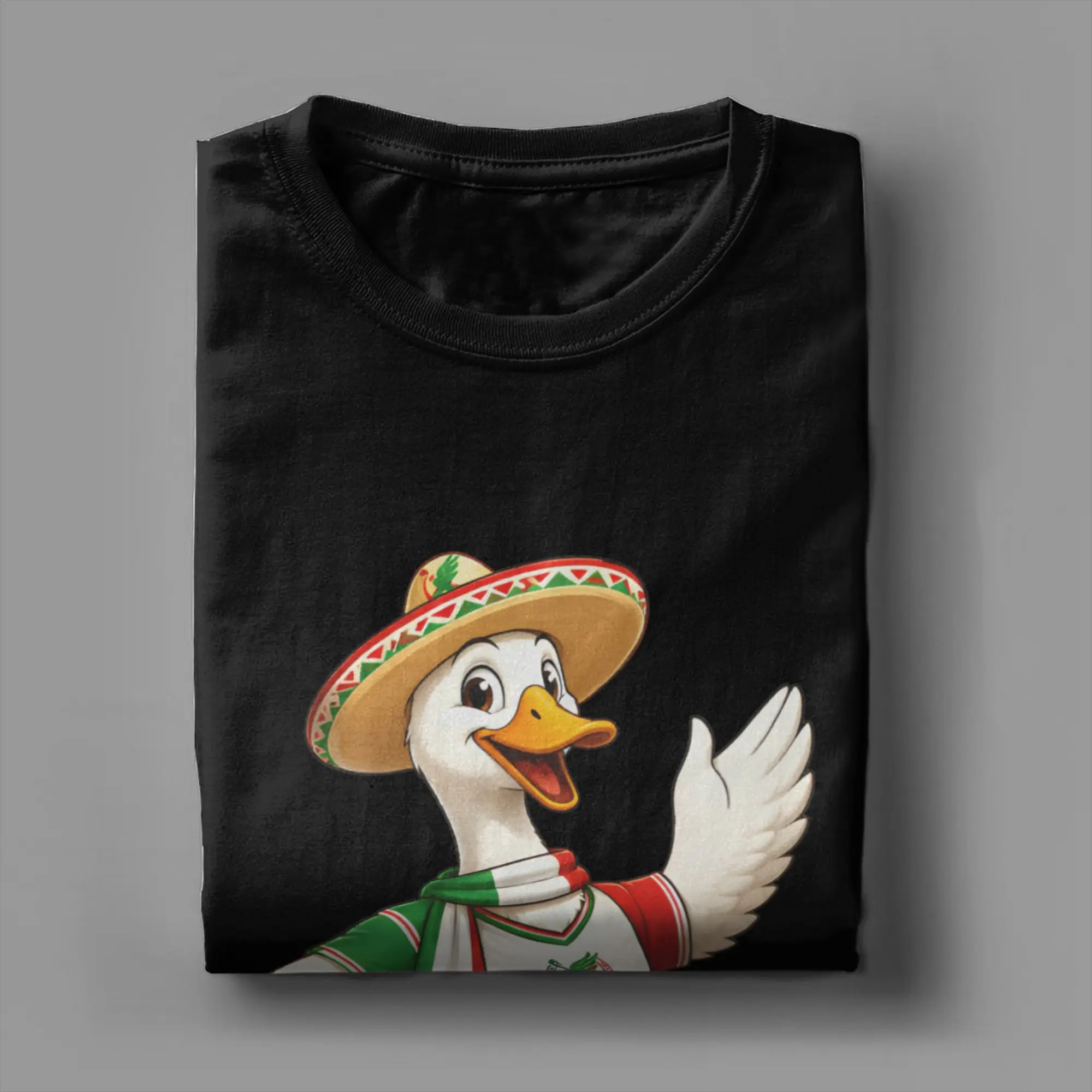 Фото Футболка Merlins the Mexican duck El Pato del Partido Mexico для мужчин и женщин, футболка с круглым вырезом, хлопковая, новинка, одежда №3