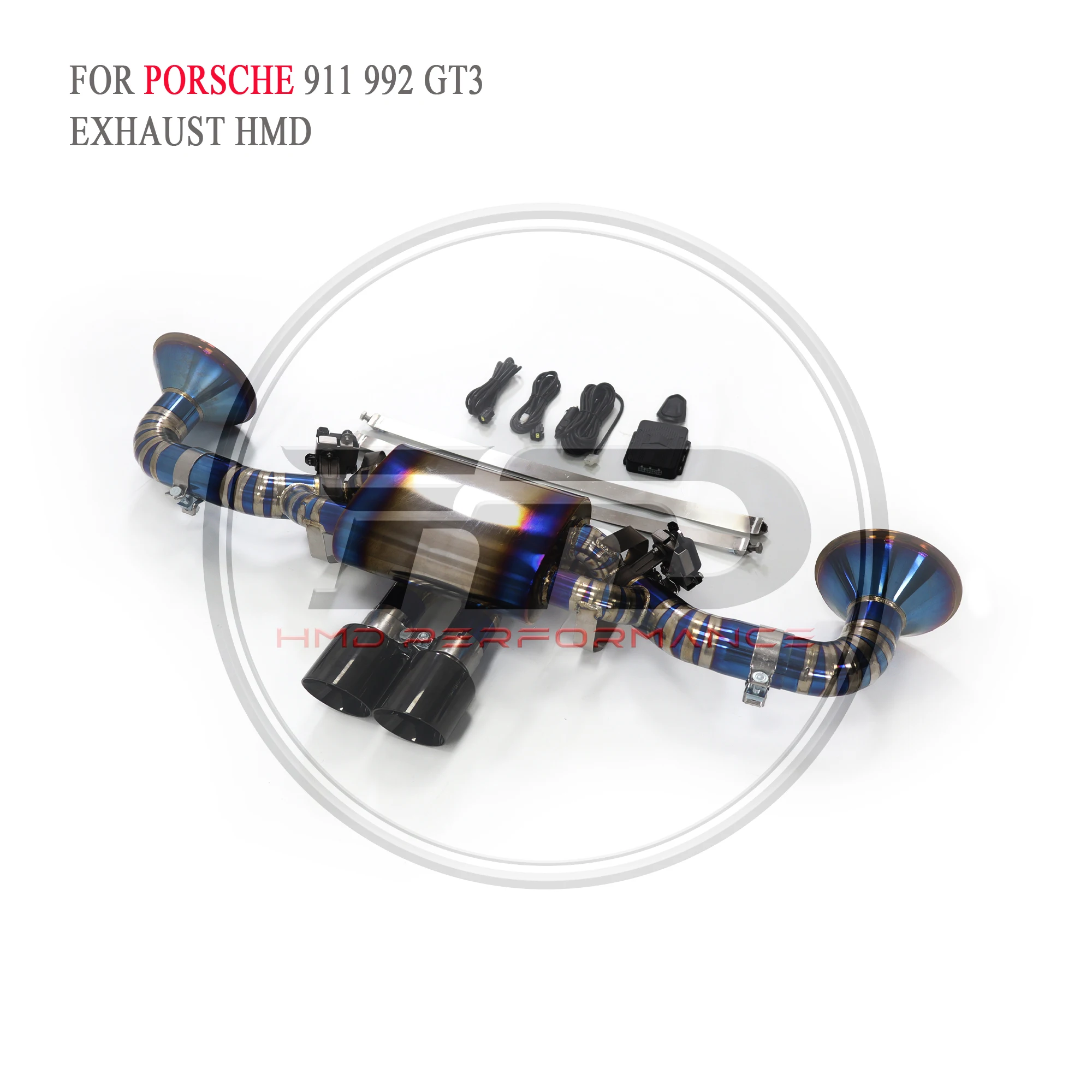 Титановая выхлопная система HMD Performance Catback для глушителя GT3 Porsche 911 992 с клапаном
