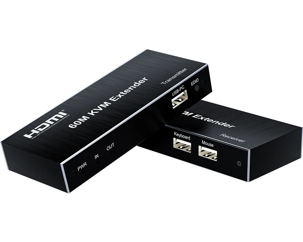 60 м HDMI KVM удлинитель 1080p по Cat5e/6 Ethernet-кабель 1080P видео конвертер для PS5