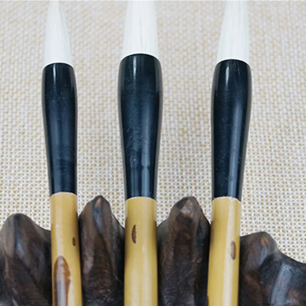 

3pcs/pack Woolen Student Artist Brush Pen Hobby Craft Weasel Hair Office Painting Writing Drawing Chinese Calligraphy For School