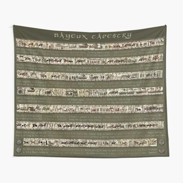 

Bayeux Full Scenes With Story Tapestry Colored Room Yoga Art Mat Blanket Hanging Wall Decoration Printed Bedspread Living Towel