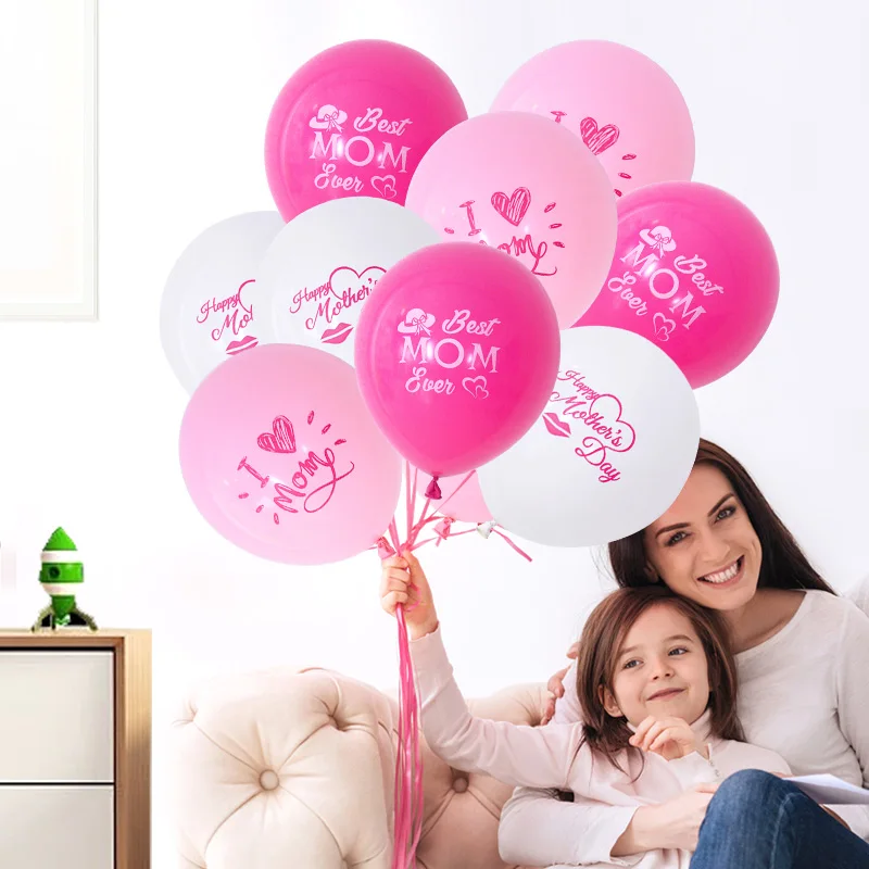 

10pcs Happy Father's Mother's Day Latex Balloons Party Decorations Supplies Best Mom Ever Air Helium Globos Father's Day Gifts