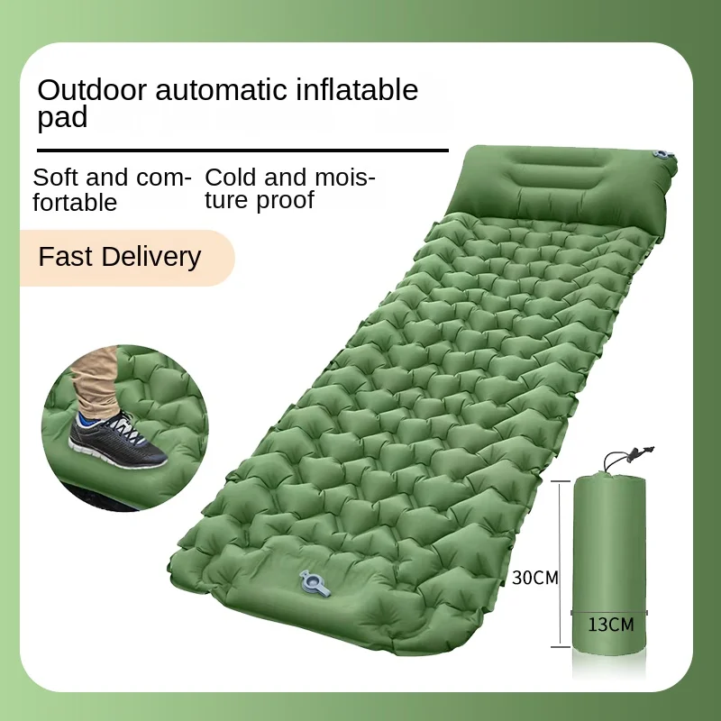 

Outdoor camping automatic inflatable pad portable vehicle mounted sleeping pad light Air mattress single lunch tent moisture-