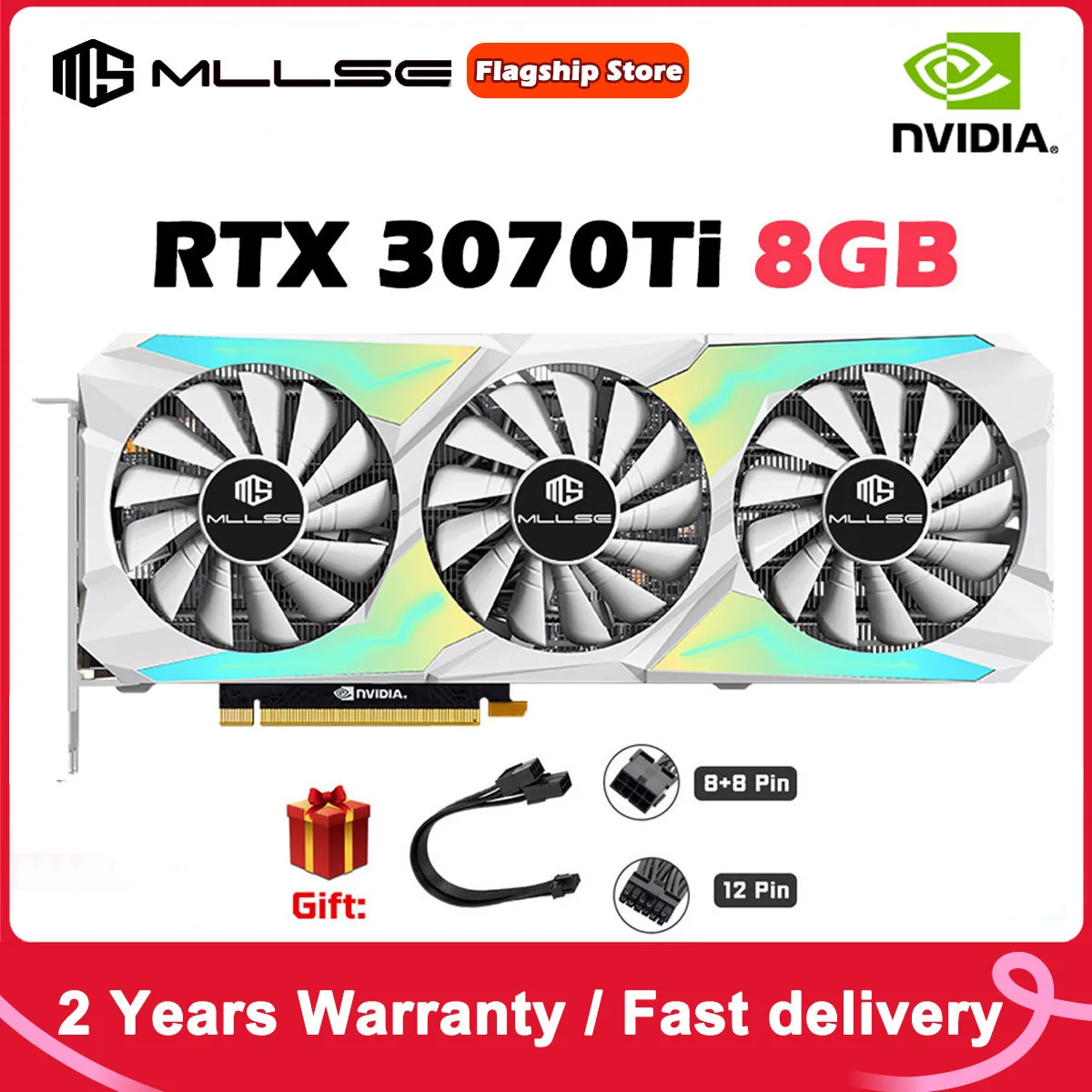 

MLLSE Graphics Card RTX 3070Ti 8GB NVIDIA GPU 12Pin GDDR6X 256bit HDMI*1 DP*3 PCI Express 4.0 x16 rtx 3070 ti 8gb Video card