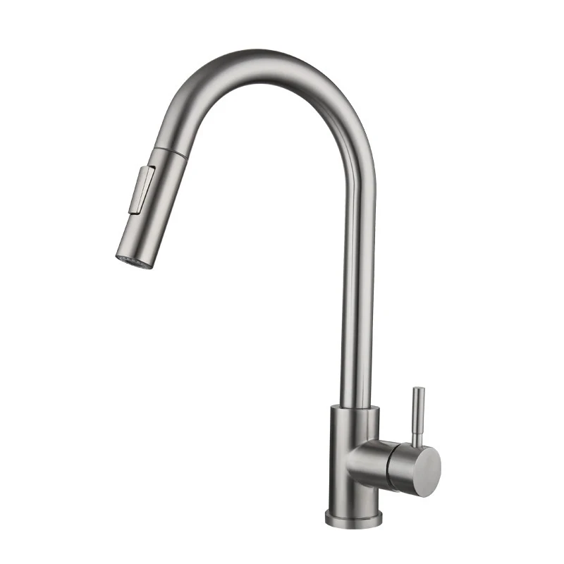 

Taps Deck Mounted Hot And Cold Water 304 Stainless Steel Two Function Single Wholesale Kitchen Accessories Faucet Black Kitchen